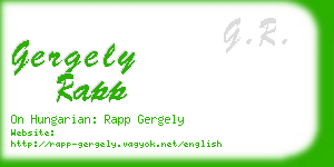 gergely rapp business card